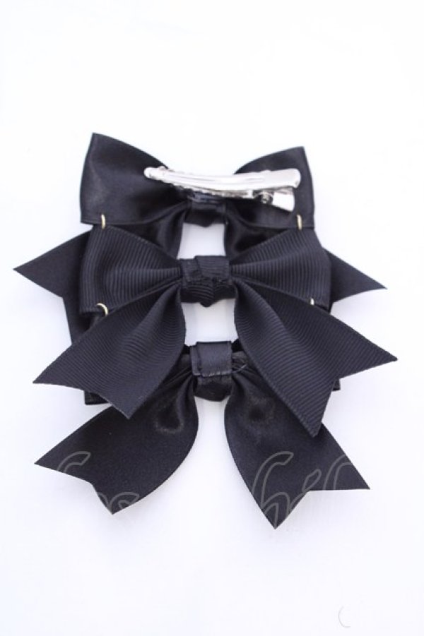 画像2: Amavel / LOTUS ribbon コラボ3つリボンクリップ  クロ O-25-08-14-026-CA-AC-IG-OS (2)
