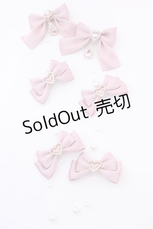 画像: Rojita / パールガーランド付トリプルリボンクリップ  ピンク O-25-08-14-027-LO-AC-IG-OS