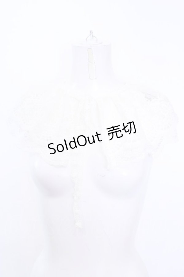 画像1: m petit by misako / レース付け襟  アイボリー O-25-08-14-030-LO-ZA-IG-OS (1)