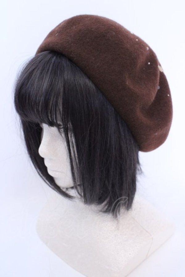 画像1: metamorphose / CLフロッキーうさぎベレー  ブラウン O-25-08-14-035-ME-AC-IG-OS (1)