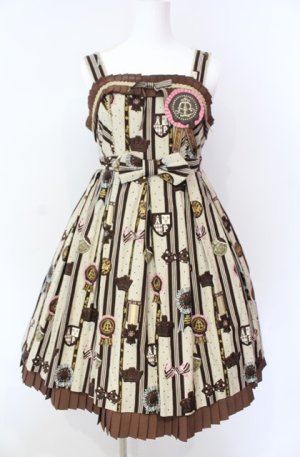 画像: Angelic Pretty / Chocolate Rosetteジャンパースカート  ベージュ O-25-08-16-001-AP-OP-OW-OS