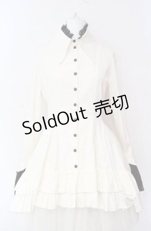 画像: MARBLE / 後ろロングワンピース  アイボリー×クロ O-25-08-16-003-GO-OP-IG-OS