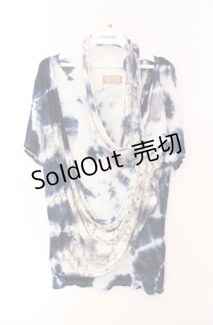 画像: STEAM / タイダイドレープTシャツ  ブルー O-25-08-16-032-HN-TO-OW-OS