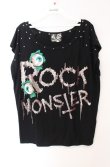 画像1: GLAVIL / プリントスタッズカットソー  ブラック O-25-08-16-051-PU-TO-IG-ZS (1)