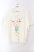 画像1: axes femme / 襟付クリームソーダ柄Tシャツ F アイボリー O-25-08-16-054-AX-TS-OW-OS (1)