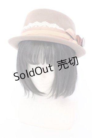 画像: axes femme / カメオポークパイハット  ベージュ O-25-08-16-1001-AX-AC-OW-ZT-K004