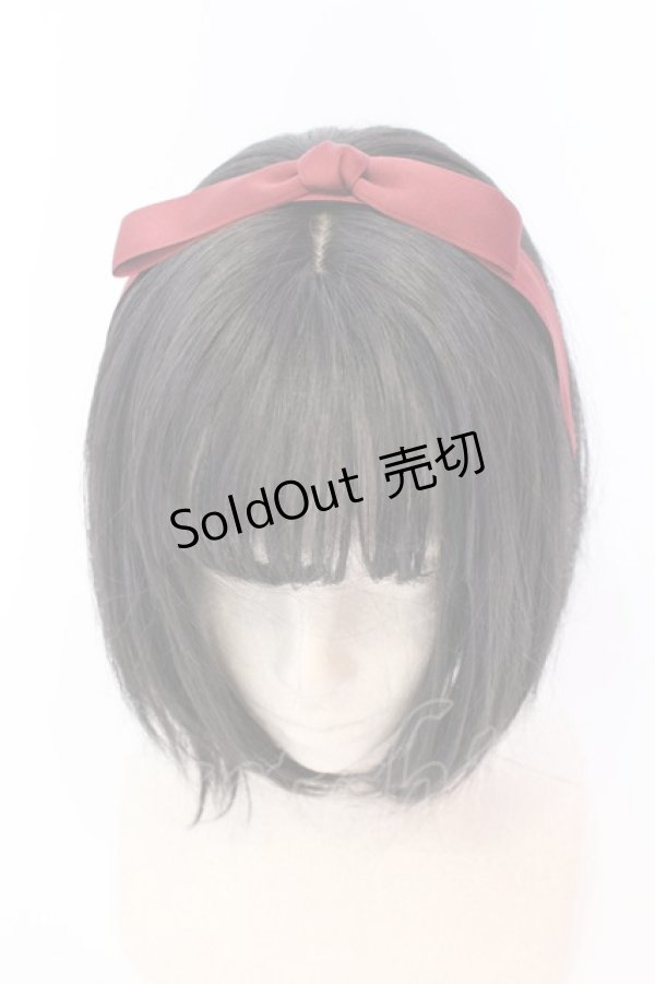 画像1: Ank Rouge / ドーリーリボンカチューシャ  ワイン O-25-08-16-1004-CA-AC-OW-ZT488-F006 (1)