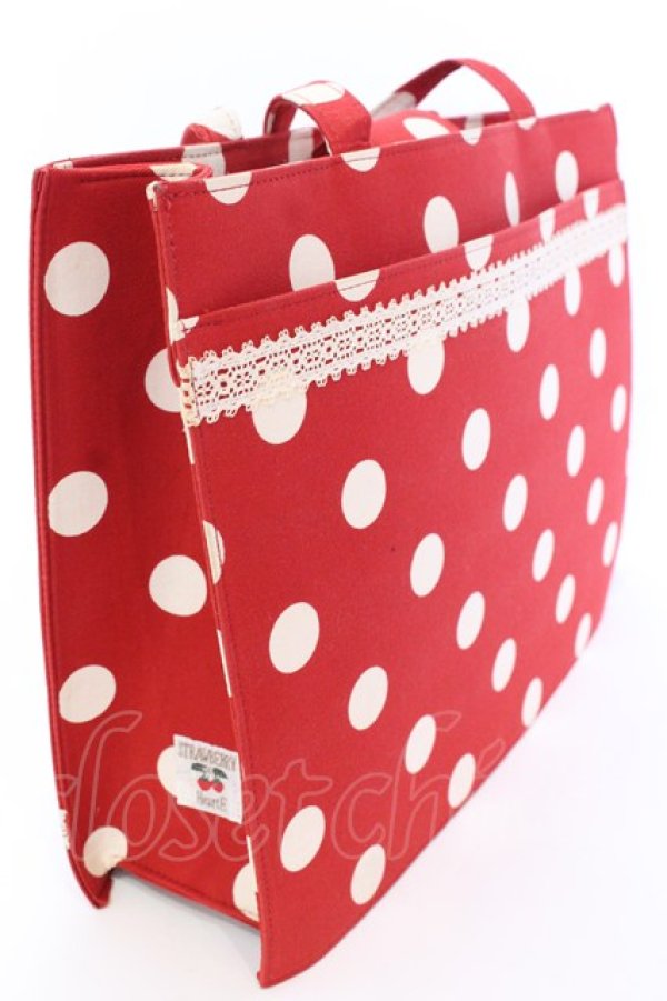 画像3: Heart E / ピコちゃん水玉トートバッグ  アカ×アイボリー O-25-08-16-1044-LO-BG-OW-ZT-K018 (3)