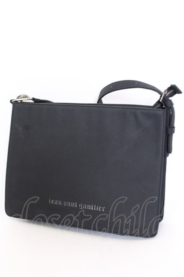 画像1: Jean Paul GAULTIER / ロゴショルダーバッグ  ブラック O-25-08-16-1047-GO-BG-OW-OS (1)