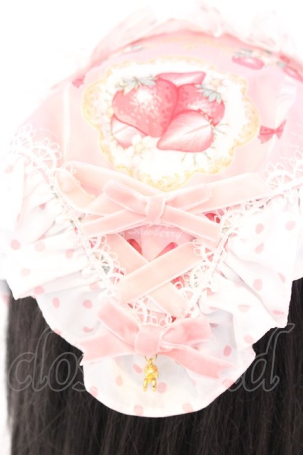 画像4: walnut deer 胡桃鹿（海外ロリィタ） / ストロベリードットバブーシュカ  ピンク O-25-08-16-1005-LO-AC-IG-ZT450 (4)