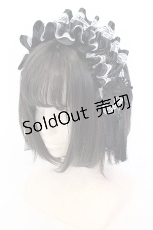 画像: Estrellas / アジアンゴシックタッセルカチューシャ  ブラック×ホワイト O-25-08-16-1007-EL-AC-OW-OS
