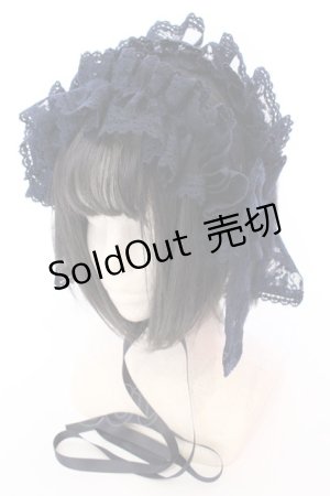 画像: metamorphose / Fairyフリルヘッドドレス  ネイビー O-25-08-16-1008-ME-AC-OW-OS