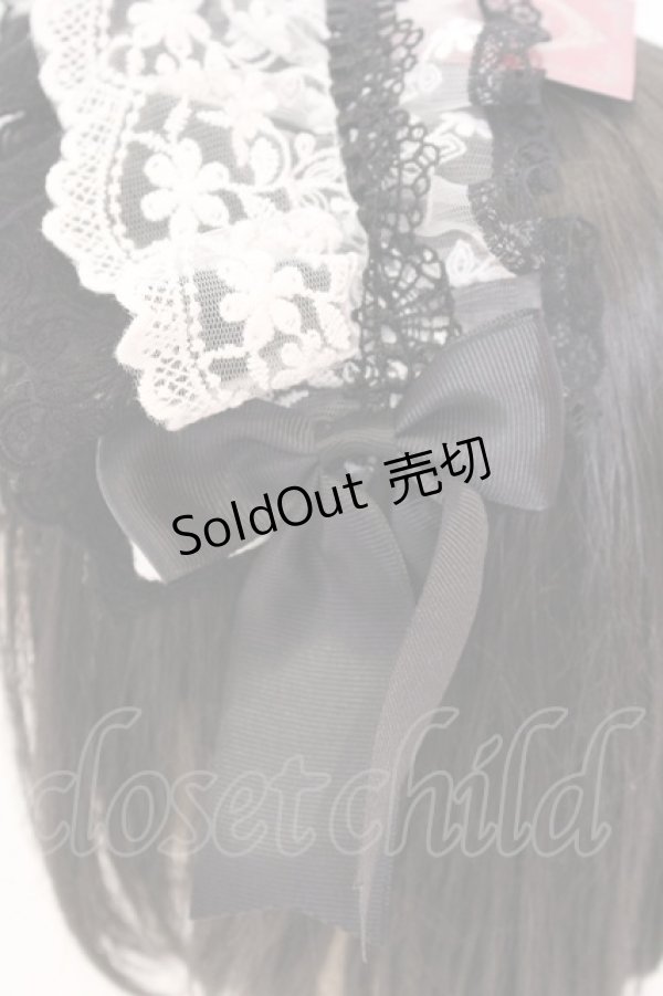 画像3: MorunxMuunaStoik / Libraヘッドドレス  ブラック×ホワイト O-25-08-16-1013-EL-ZA-OW-OS (3)