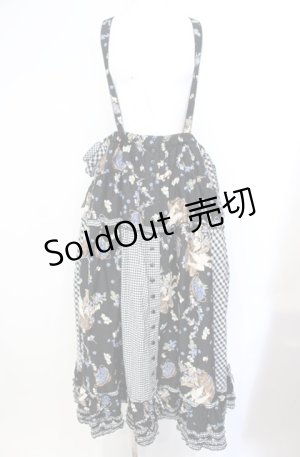 画像: PINK HOUSE / ブルーベリーファームプリントパッチワークスカート  クロ O-25-08-16-063-LO-SK-OW-OS