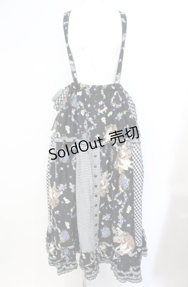 【極美品✨レア‼️】ピンクハウス　ブルーベリーファームプリントパッチワークスカート 極美品✨レア‼️】ピンクハウス ブルーベリーファームプリント