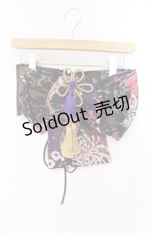 画像: Qutie Frash / 花魁帯コルセット（和柄×ジャガード）  パープル O-25-08-16-075-QU-TO-OW-OS