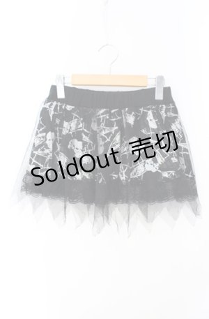 画像: Drug Honey / スカルチェックプリントミニスカート  ブラック O-25-08-16-080-PU-SK-IG-ZY