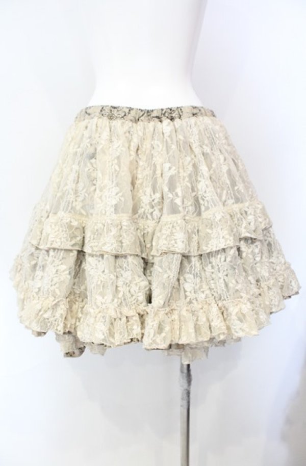 画像4: FRILL / ボリュームパニエスカート  ブラウン O-25-08-16-094-HN-SK-IG-OS (4)