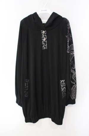 画像: Qutie Frash / ２店舗限定プルオーバー  シルバー×ブラック O-25-08-16-108-QU-TO-IG-OS