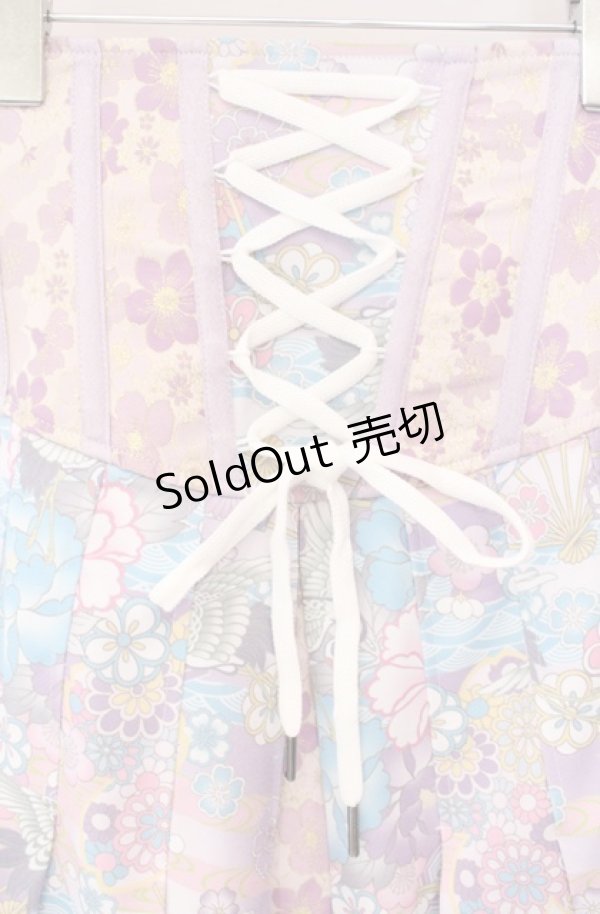 画像2: Qutie Frash / リボン袴コルセット   O-25-08-16-112-QU-SK-IG-ZI (2)