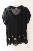 画像3: franche lippee black / エンブロイダリーブラウス  クロ O-25-08-16-016-LO-BL-IG-OS (3)