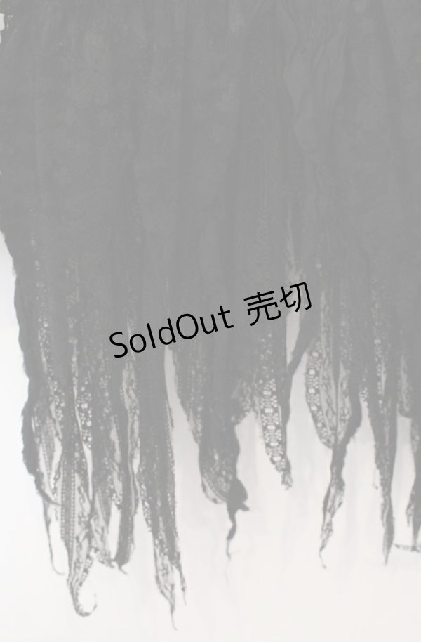 画像3: FRILL / 総レースランダムカットブラウス  ブラック O-25-08-16-021-HN-BL-OW-OS (3)