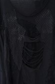 画像2: h.NAOTO / 異素材ドッキングアシメカットソー  ブラック O-25-08-16-024-HN-TO-OW-OS (2)