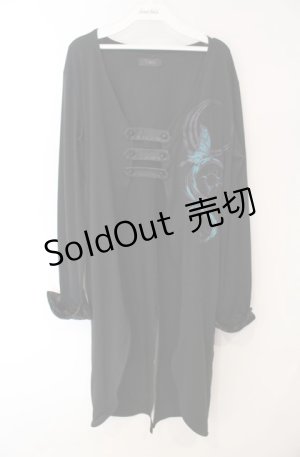 画像: Sixh / トライバル刺繍カーディガン  ブラック O-25-08-16-028-HN-TO-OW-ZS