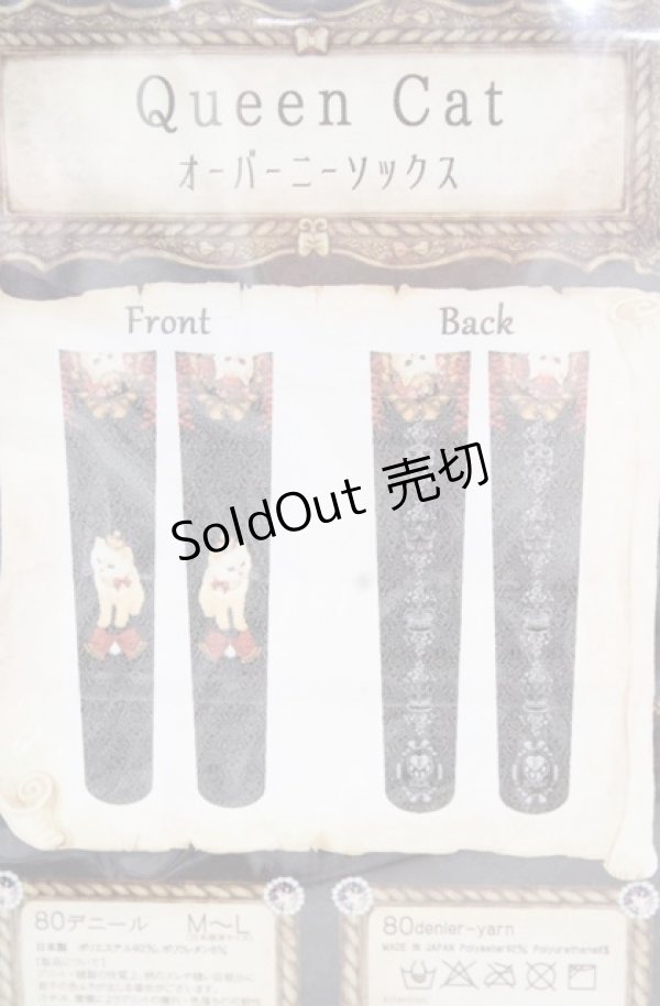 画像3: Enchantlic Enchantilly / Queen Catオーバーニーソックス M〜L クロ O-25-08-17-050-LO-ZA-OW-ZT444-F001 (3)
