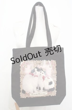 画像: Enchantlic Enchantilly / ネコエルの肖像画トートバッグ  クロ O-25-08-17-004-LO-BG-OW-OS
