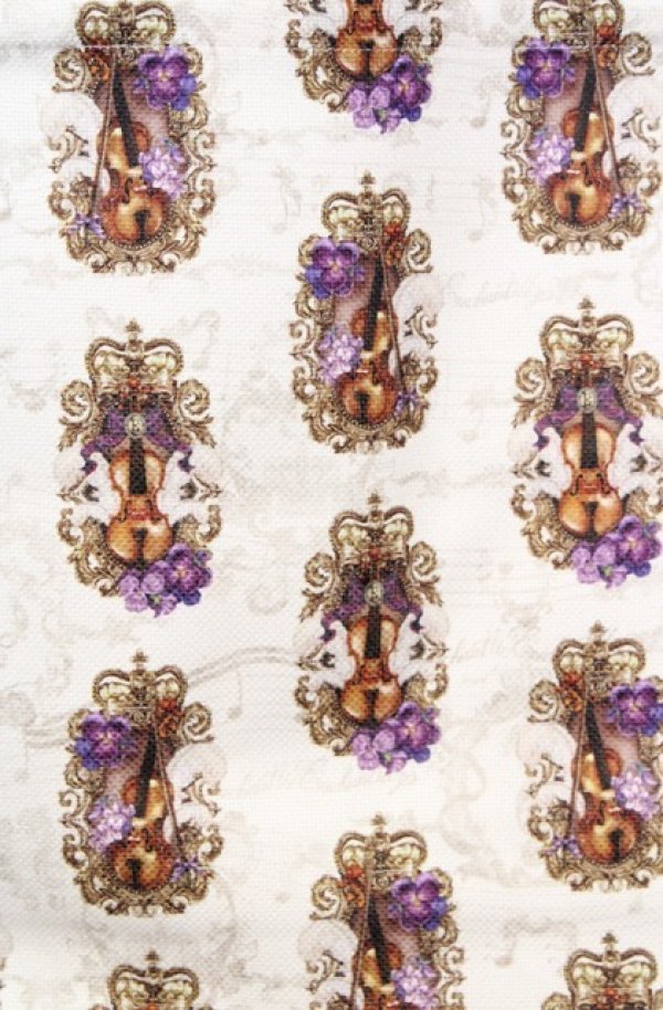 画像2: Enchantlic Enchantilly / ヴィオレッタへ捧ぐ ヴァイオリントートバッグ  アイボリー O-25-08-17-006-LO-BG-OW-ZT-K021 (2)