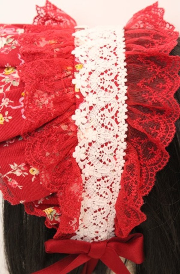 画像3: Angelic Pretty / Petit Bouquetボンネット  アカ O-25-08-17-009-AP-AC-OW-OS (3)