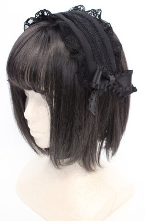 画像: Pina sweetcollection / ローズラインカチューシャ  クロ O-25-08-17-014-LO-AC-OW-OS