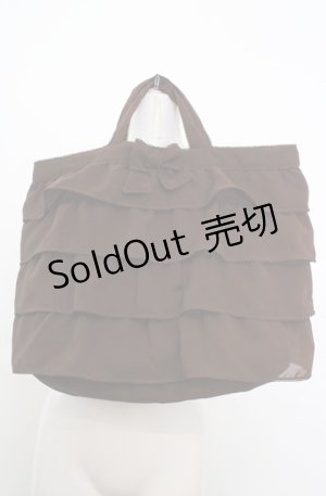 画像: KANEKO ISAO / フリルトートバッグ  ブラウン O-25-08-17-002-EL-BG-OW-OS