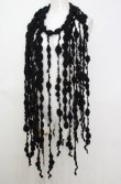 画像1: KANEKO ISAO / モヘアモチーフストール  クロ O-25-08-17-023-EL-ZA-OW-ZT450 (1)