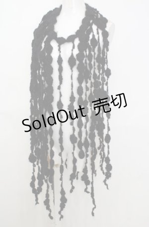 画像: KANEKO ISAO / モヘアモチーフストール  クロ O-25-08-17-023-EL-ZA-OW-ZT450