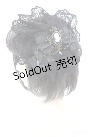 画像: 星屑すみれ / 十字架カメオ風ヘッドドレス  ブラック O-25-08-18-001-LO-AC-IG-OS