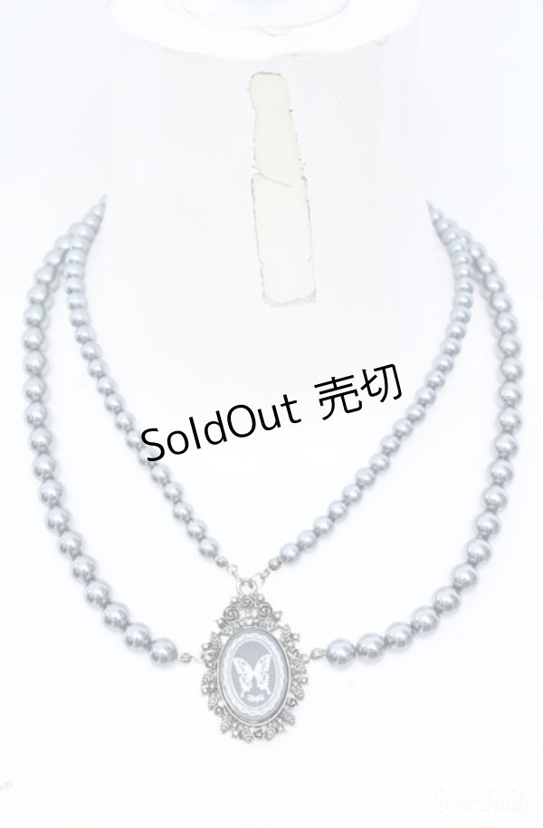 画像1: Sheglit / “Ulysses Rose“プリンセスパールネックレス  グレー O-25-08-18-043-EL-AC-IG-ZT488-F005 (1)