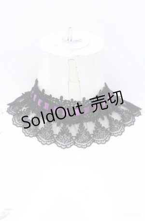 画像: ATELIER PIERROT / 梯子レースチョーカー  ブラック×パープル O-25-08-18-050-EL-ZA-IG-OS