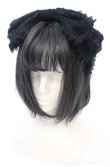 画像1: ATELIER　Ruby / ワイヤー入り総レースリボンカチューシャ  クロ O-25-08-18-006-EL-AC-IG-OS (1)