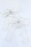 画像1: ATELIER PIERROT / Ribbon Cross Charm Clips　クリップ  シロ O-25-08-18-013-EL-AC-IG-ZT394-F006 (1)
