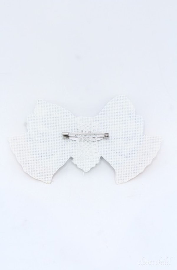 画像2: Enchantlic Enchantilly / リボンプリントブローチ  サックス O-25-08-18-015-LO-AC-IG-ZT488-F001 (2)