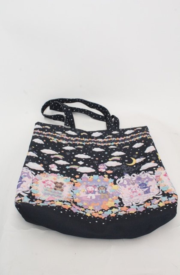 画像1: BABY,THE STARS SHINE BRIGHT / くみゃちゃんのKira　Kira Sweets Halloween柄トートBag  クロ O-25-08-20-052-BA-BG-OW-ZT501 (1)