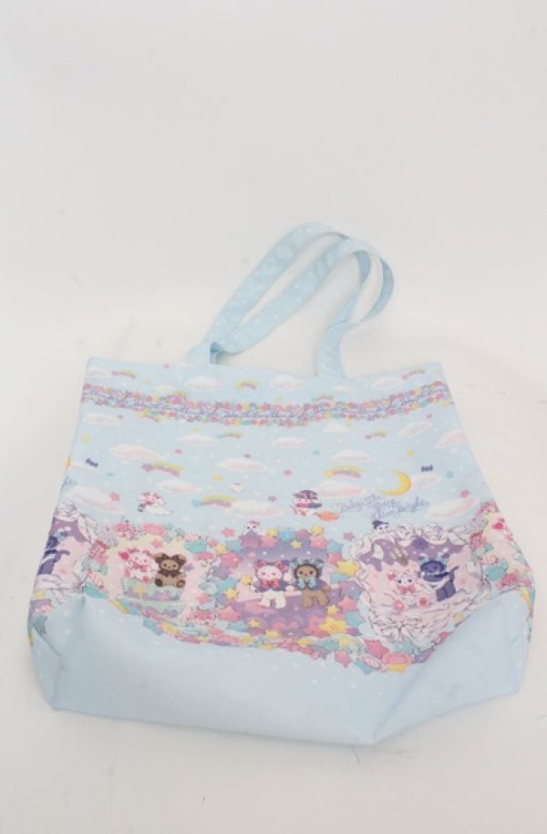 画像1: BABY,THE STARS SHINE BRIGHT / くみゃちゃんのKira　Kira Sweets Halloween柄トートBag  サックス O-25-08-20-053-BA-BG-OW-ZT501 (1)