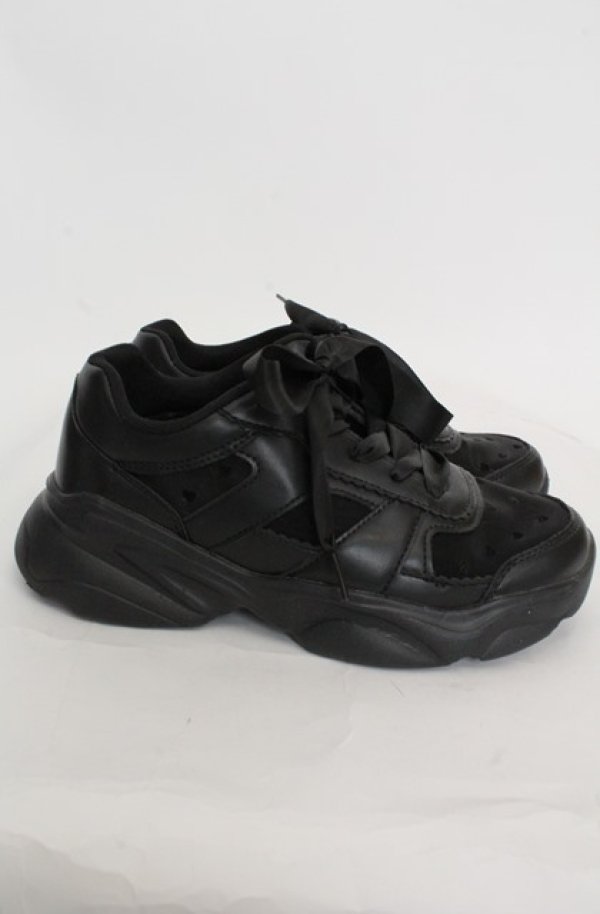 画像4: m petit by misako / ハートチュールスニーカー M クロ O-25-08-20-058-LO-SH-OW-ZT501 (4)