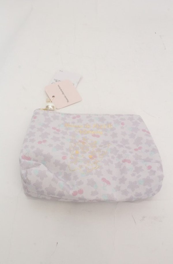 画像1: Maison de FLEUR / クロミ　ポーチ  ラベンダー O-25-08-20-060-LO-ZA-OW-OS (1)