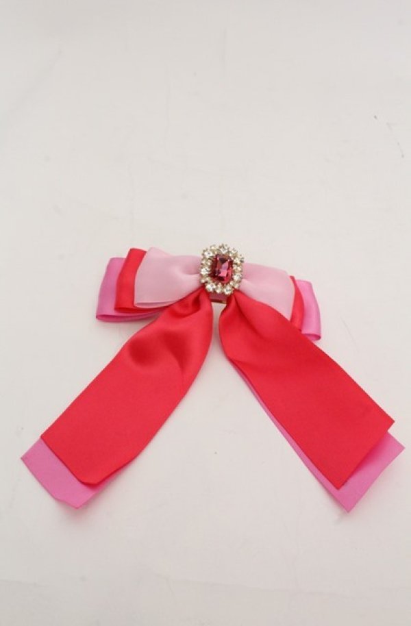 画像1: Maison de FLEUR / エターナルセーラーちびムーンリボンバレッタ  ピンク O-25-08-20-062-LO-AC-OW-ZT487-F005 (1)