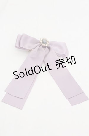 画像: Maison de FLEUR / EC限定ビジューリボンサテンバレッタ  ラベンダー O-25-08-20-081-LO-AC-OW-OS