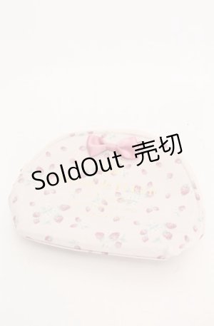 画像: Maison de FLEUR / いちご柄ラウンドポーチ  ピンク O-25-08-20-088-LO-ZA-OW-ZT487-F005