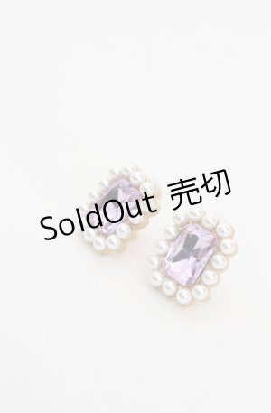 画像: Maison de FLEUR / パールビジューイヤリング  ラベンダー×ゴールド O-25-08-20-089-LO-AC-OW-OS